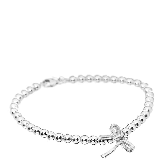 [Glow Muse ]STERLING SILVER BOW BEAD BRACELET