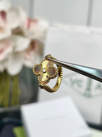 [Glow Muse]CLOVER RIVERSIBLE ROSE GOLD RING