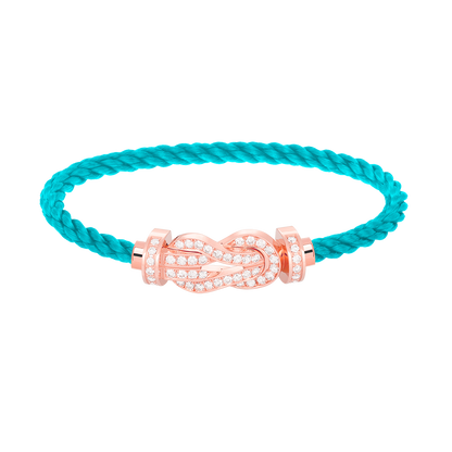 [Glow Muse]CHANCE LARGE 8 FIGURE BUCKLE FULL DIAMOND BRACELET ROSE GOLD