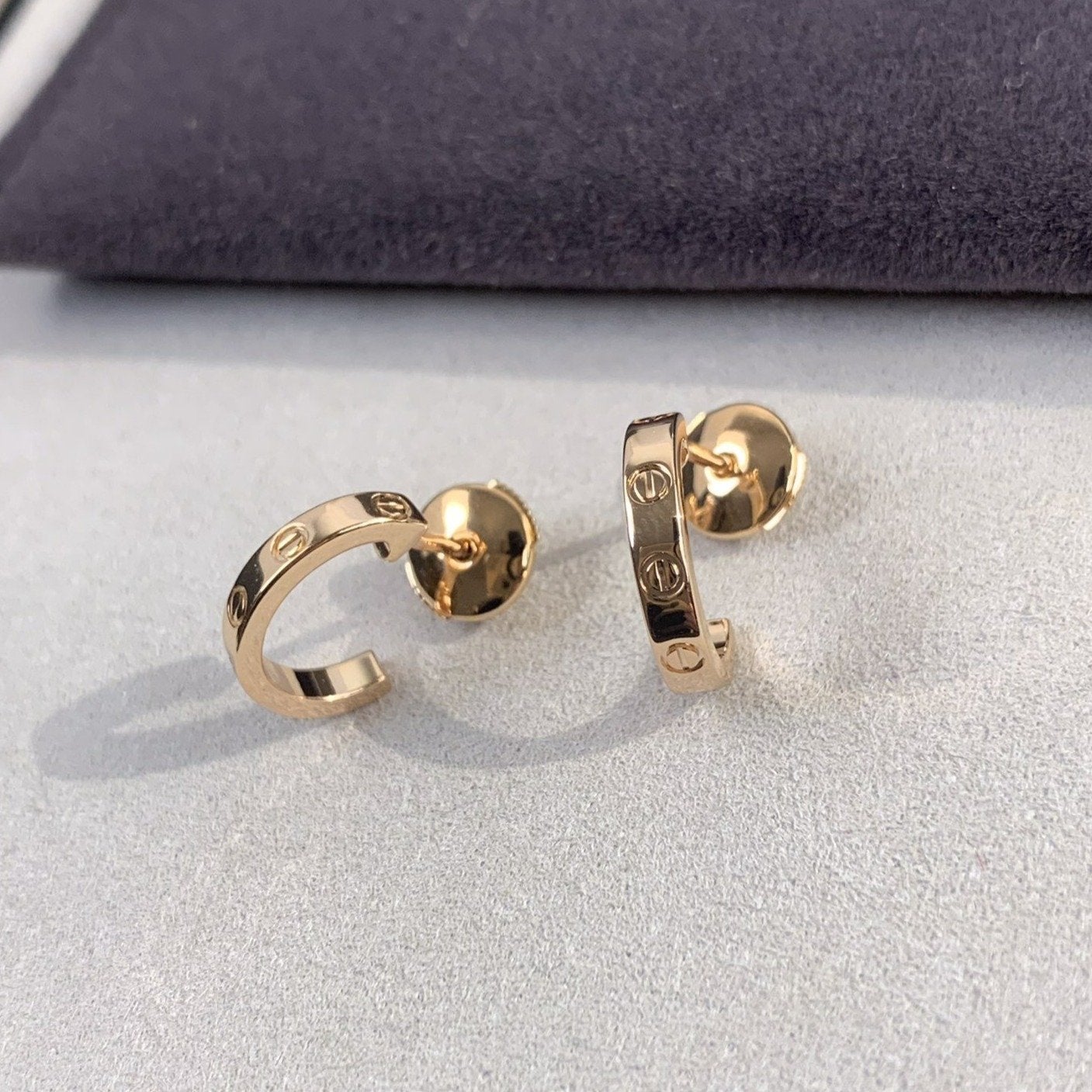 [Glow Muse]LOVE EARRINGS 2.65MM PINK GOLD