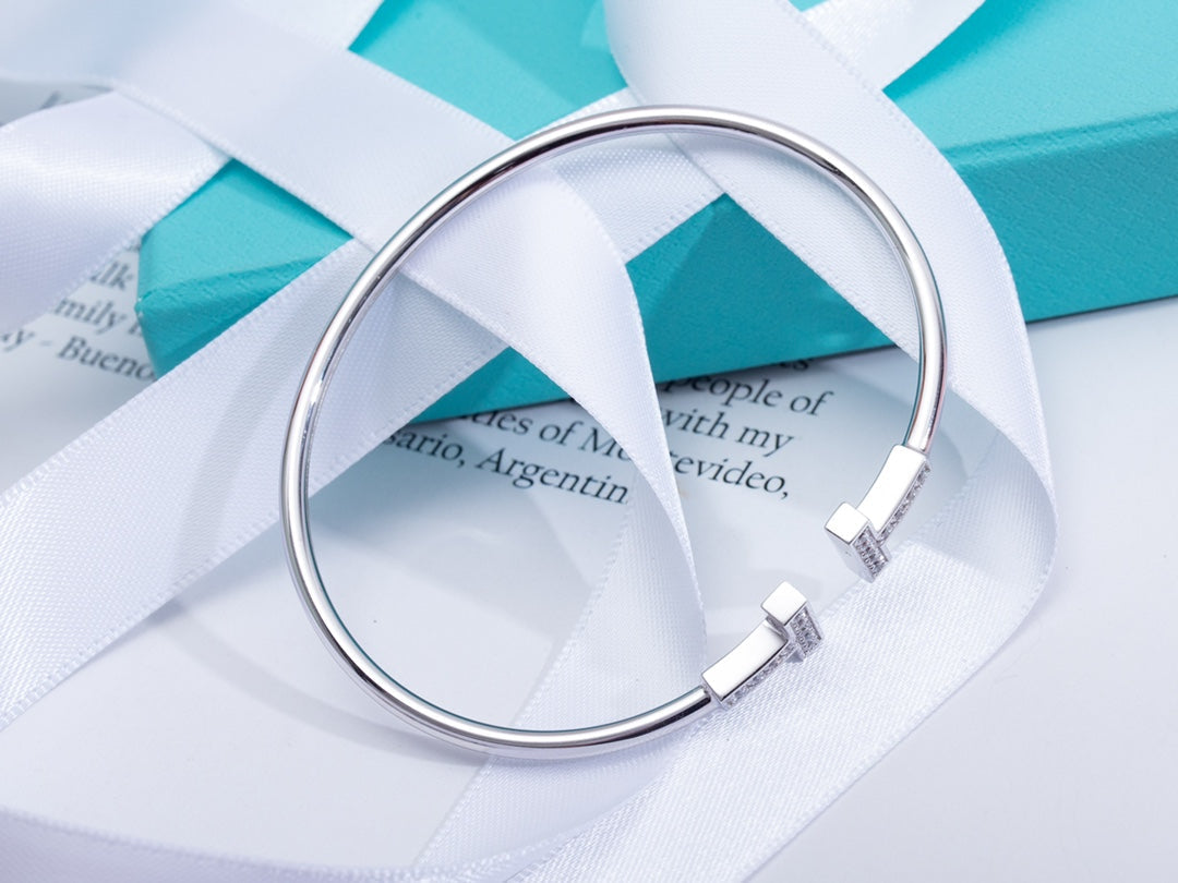 [Glow Muse ]T BRACELET 1.8MM DIAMOND SILVER