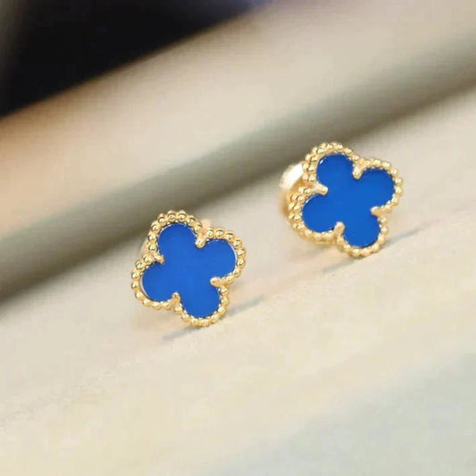 [Glow Muse]CLOVER MINI 9.5MM TURQUOISE EARRINGS