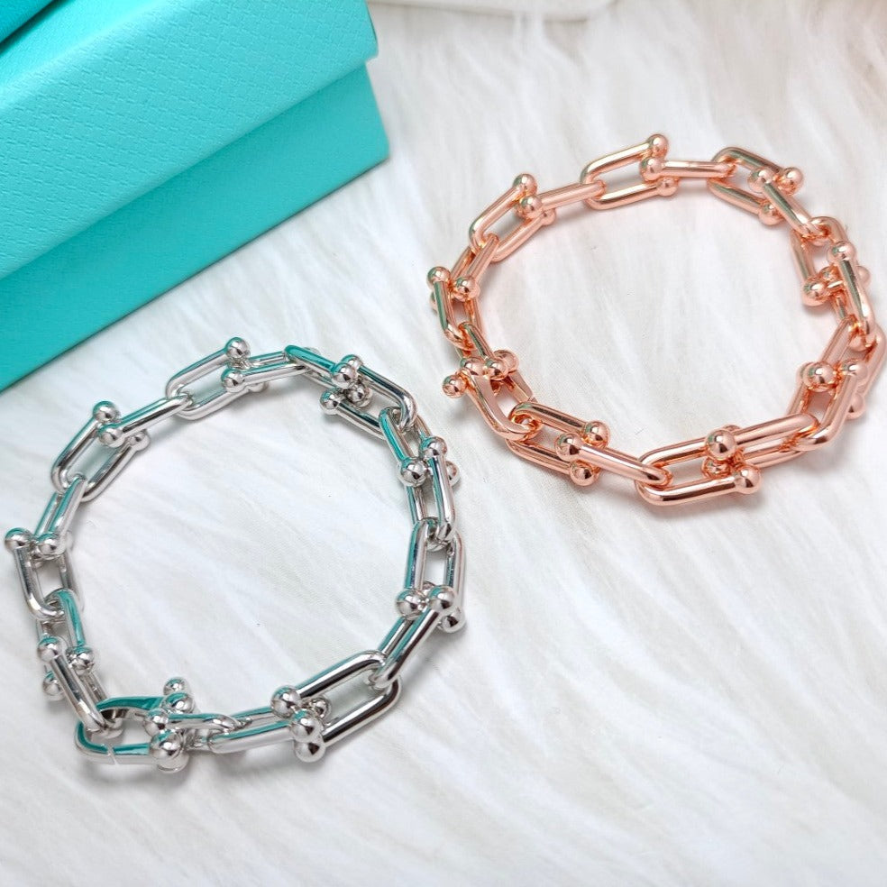 [Glow Muse ]HARDWEAR BRACELET PINK GOLD AND SILVER