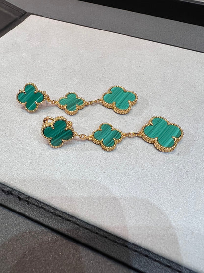 [グロウミューズ]クローバーマラカイト3モチーフゴールド