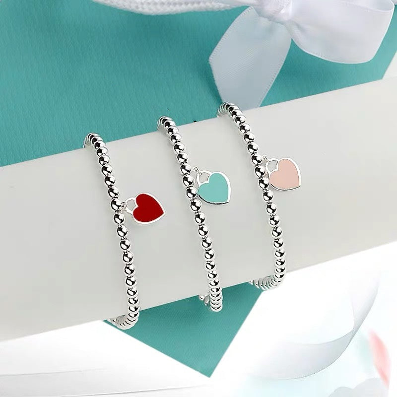 [Glow Muse ]MINI HEART BRACELET SILVER