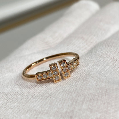 [Glow Muse ] WIRE RING DIAMOND PINK GOLD