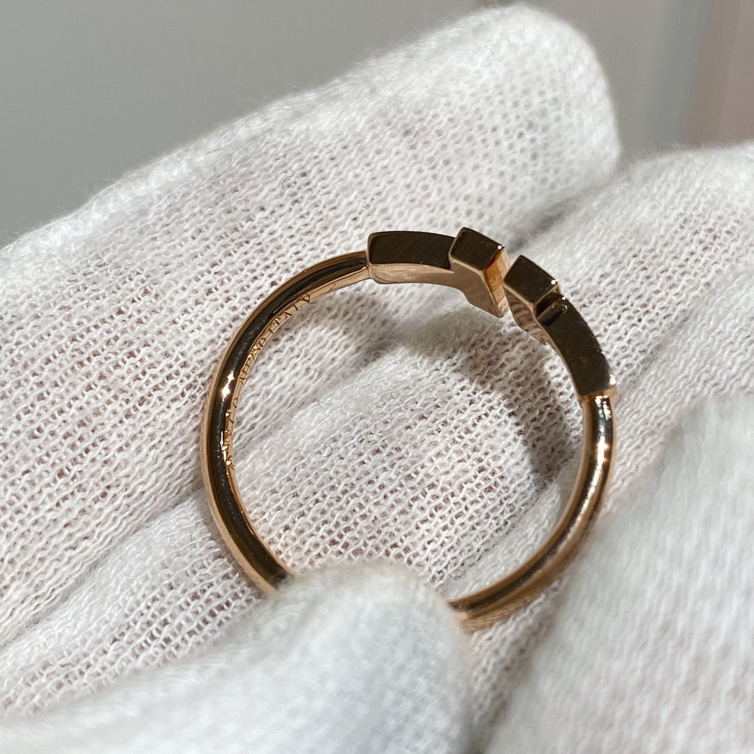 [Glow Muse ] WIRE RING DIAMOND PINK GOLD