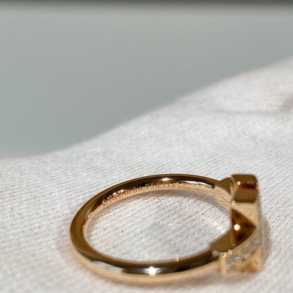 [Glow Muse ]T WIRE MOP DIAMOND RING PINK GOLD