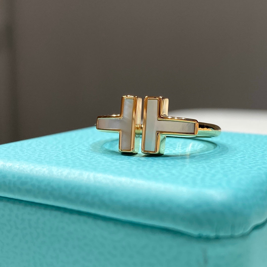 [Glow Muse ] WIRE MOP RING PINK GOLD