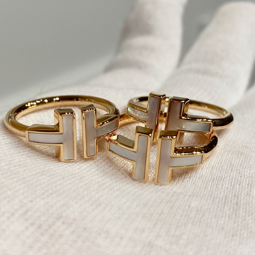 [Glow Muse ] WIRE MOP RING PINK GOLD