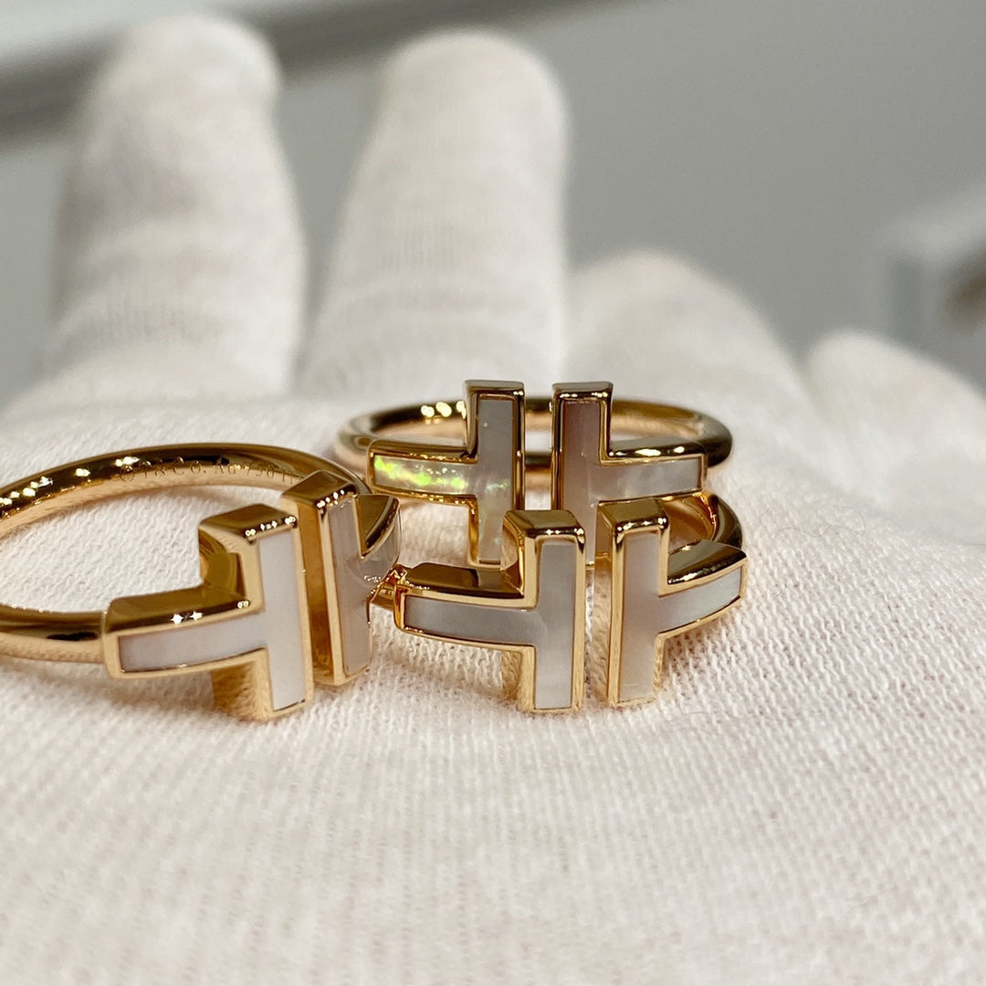 [Glow Muse ] WIRE MOP RING PINK GOLD