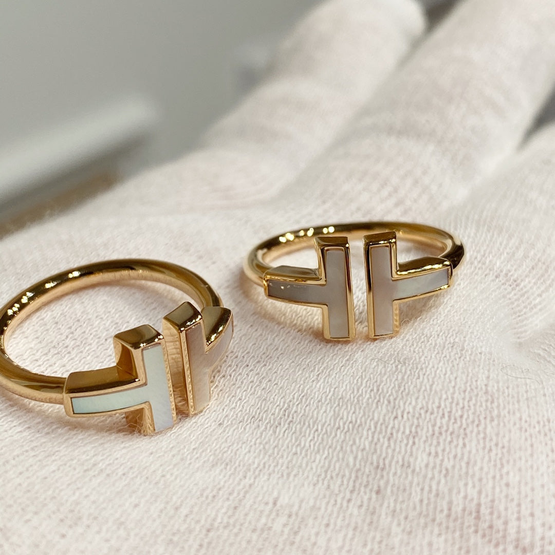 [Glow Muse ] WIRE MOP RING PINK GOLD