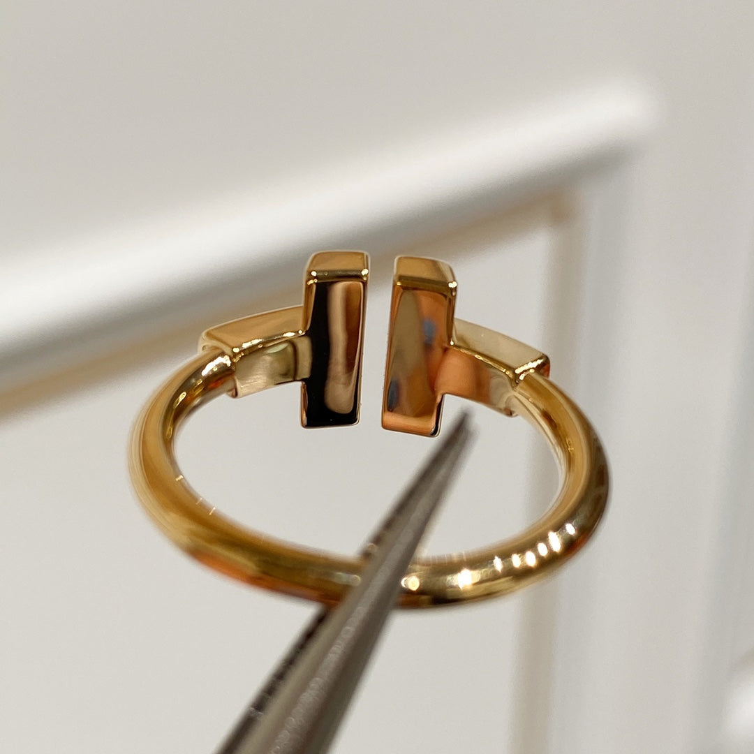 [Glow Muse ] WIRE MOP RING PINK GOLD