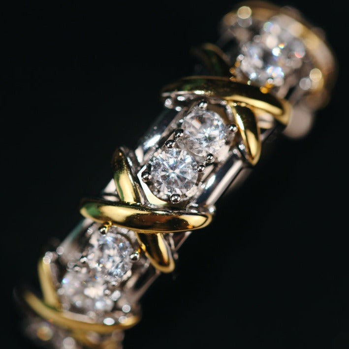 [Glow Muse ]SIXTEEN STONE RING GOLD