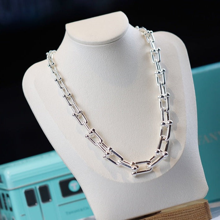 [Glow Muse ]HARDWEAR LINK SILVER NECKLACE