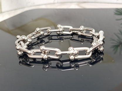 [Glow Muse ]HARDWEAR BRACELET PINK GOLD AND SILVER DIAMOND