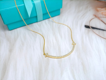 [Glow Muse ]BIG SMILE PEDANT DIAMOND NECKLACE