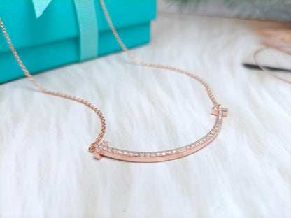 [Glow Muse ]BIG SMILE PEDANT DIAMOND NECKLACE