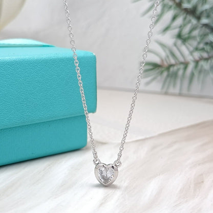 [Glow Muse ]HEART BIG DIAMOND NECKLACE