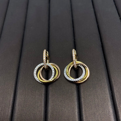 [Glow Muse ]TRINITY EARRINGS GOLD DIAMOND