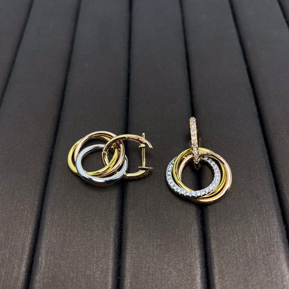 [Glow Muse ]TRINITY EARRINGS GOLD DIAMOND