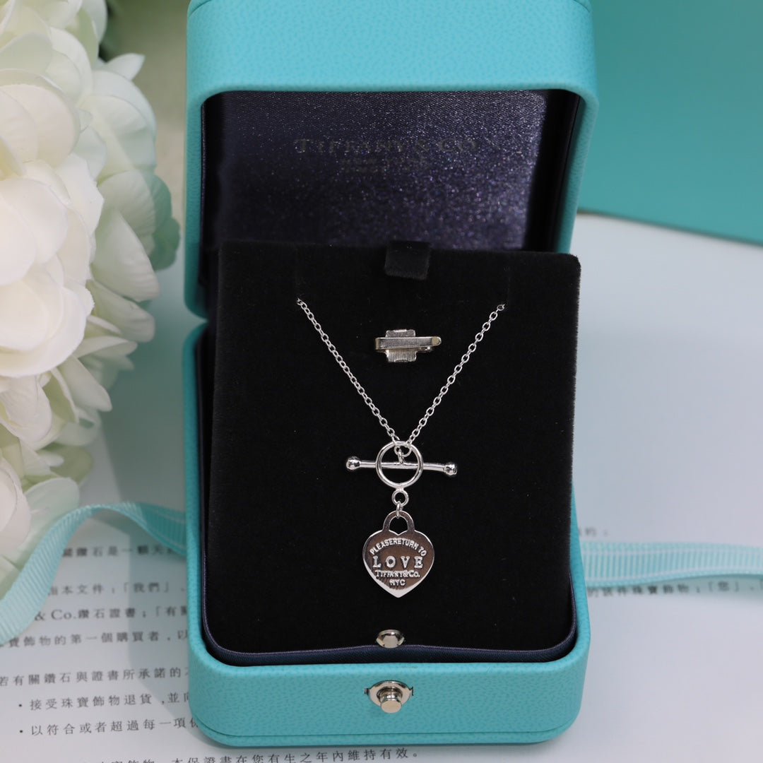 [Glow Muse ]DOUBLE HEART BLUE NECKLACE