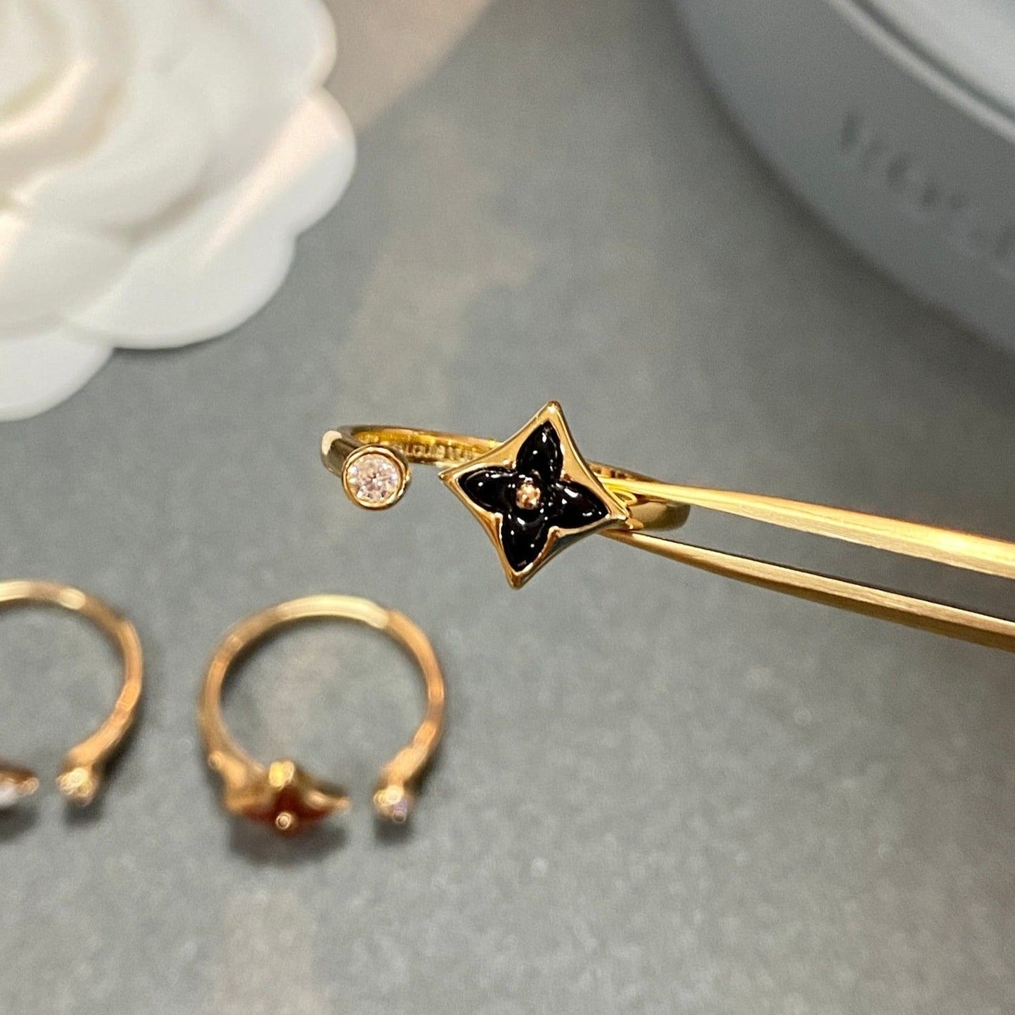 [Glow Muse]STAR 1 DIAMOND OPEN RING