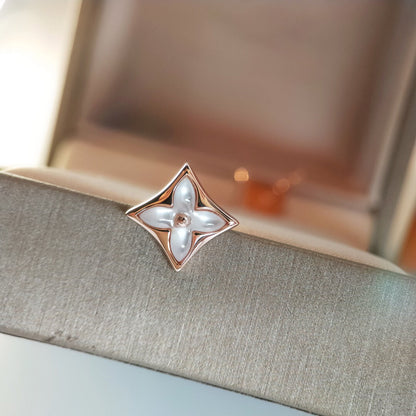 [Glow Muse]STAR MOP PINK GOLD EARRINGS