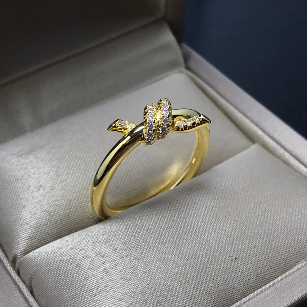 [Glow Muse ]KNOT RING 1.2MM DIAMOND