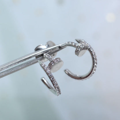[Glow Muse]JUSTE EARRINGS 12.75MM SILVER DIAMOND