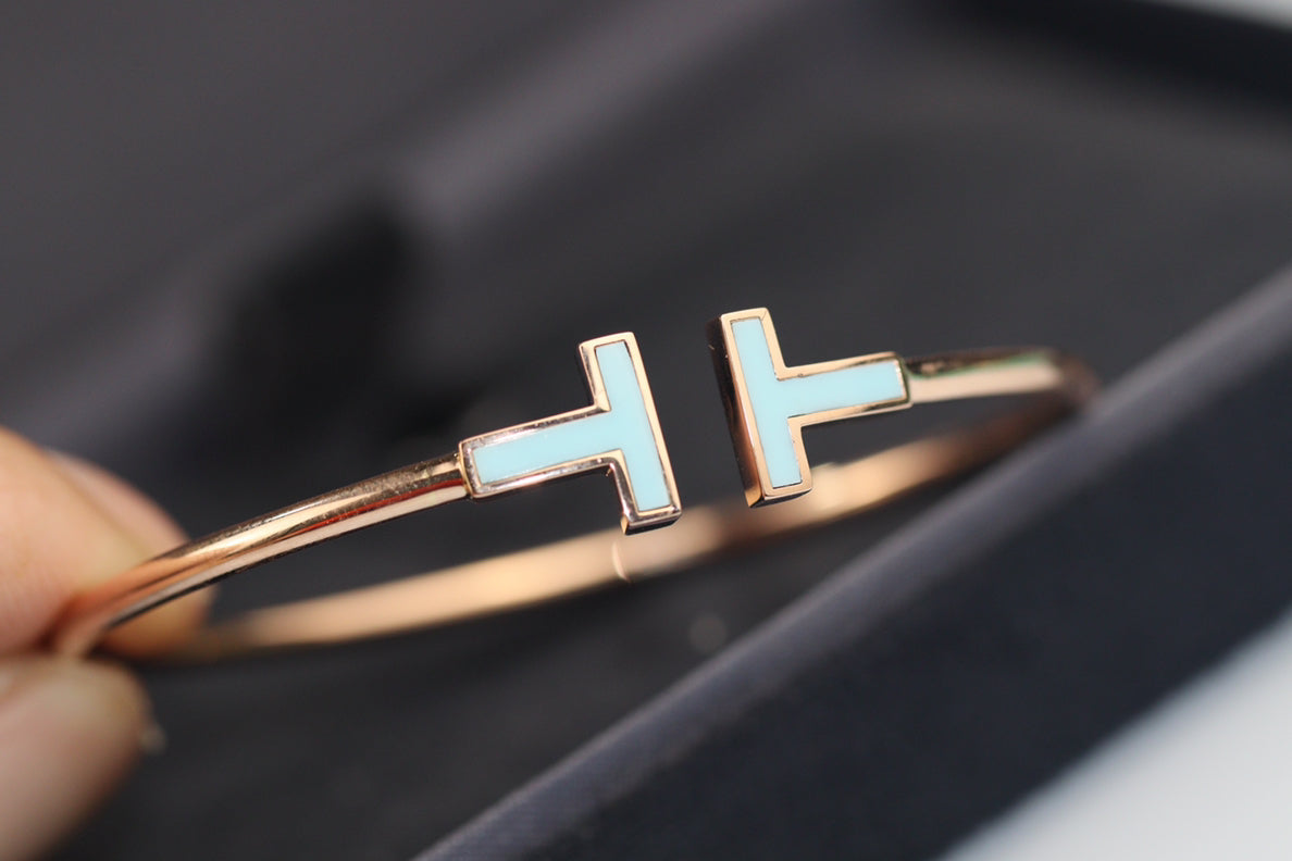 [Glow Muse ]T BRACELET 1.8MM TURQUOISE PINK GOLD