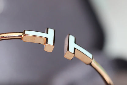 [Glow Muse ]T BRACELET 1.8MM TURQUOISE PINK GOLD
