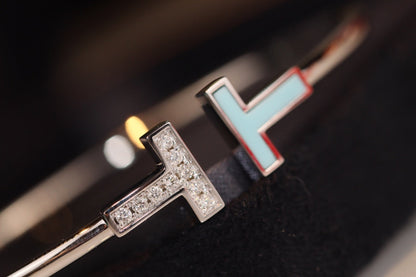[Glow Muse ]T BRACELET 1.8MM TURQUOISE DIAMOND PINK GOLD