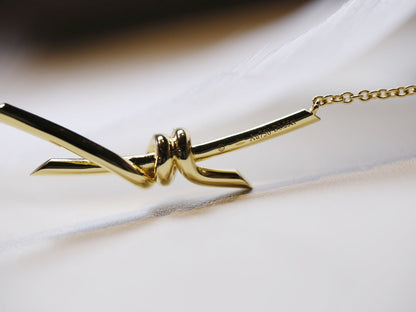 [Glow Muse ]KNOT NECKLACE GOLD DIAMONDS