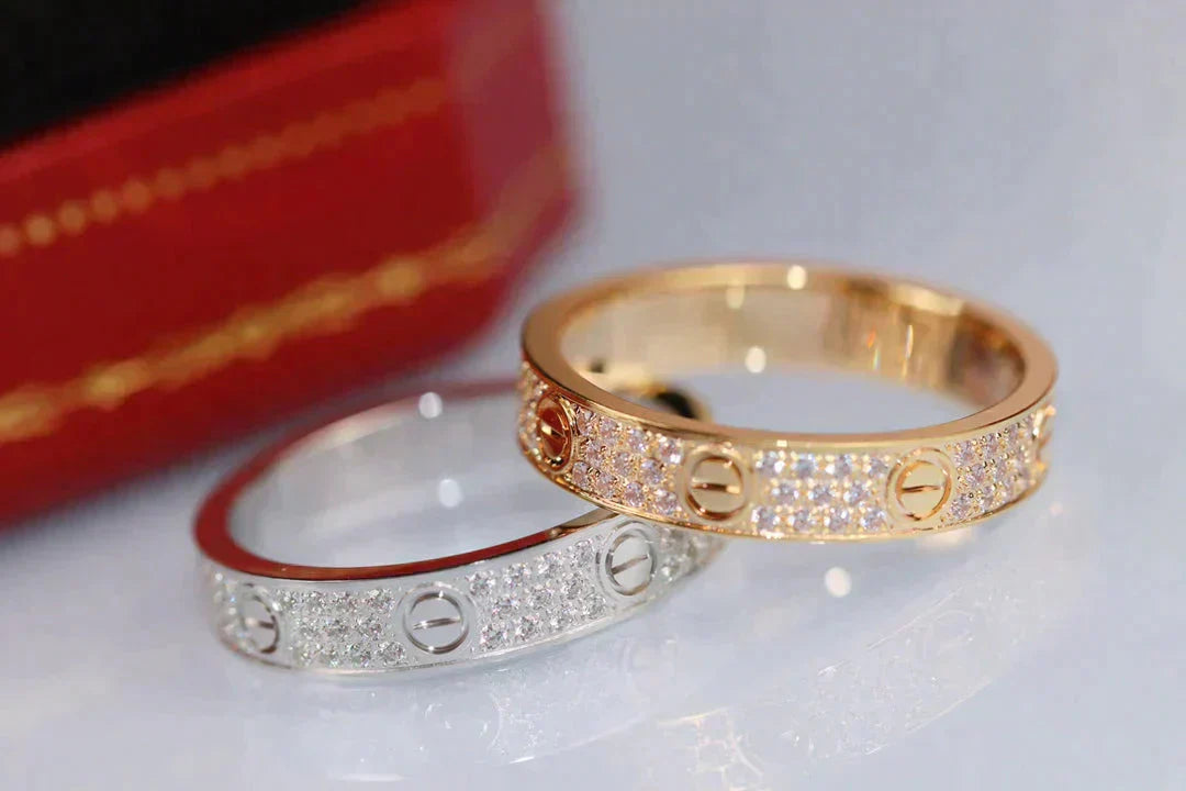 [Glow Muse]LOVE RING 3.6MM DIAMOND PAVED