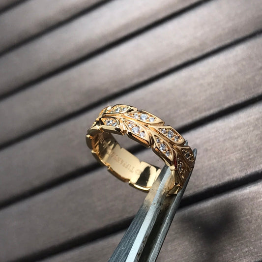 [Glow Muse ]OLIVE LEAF RING DIAMONDS