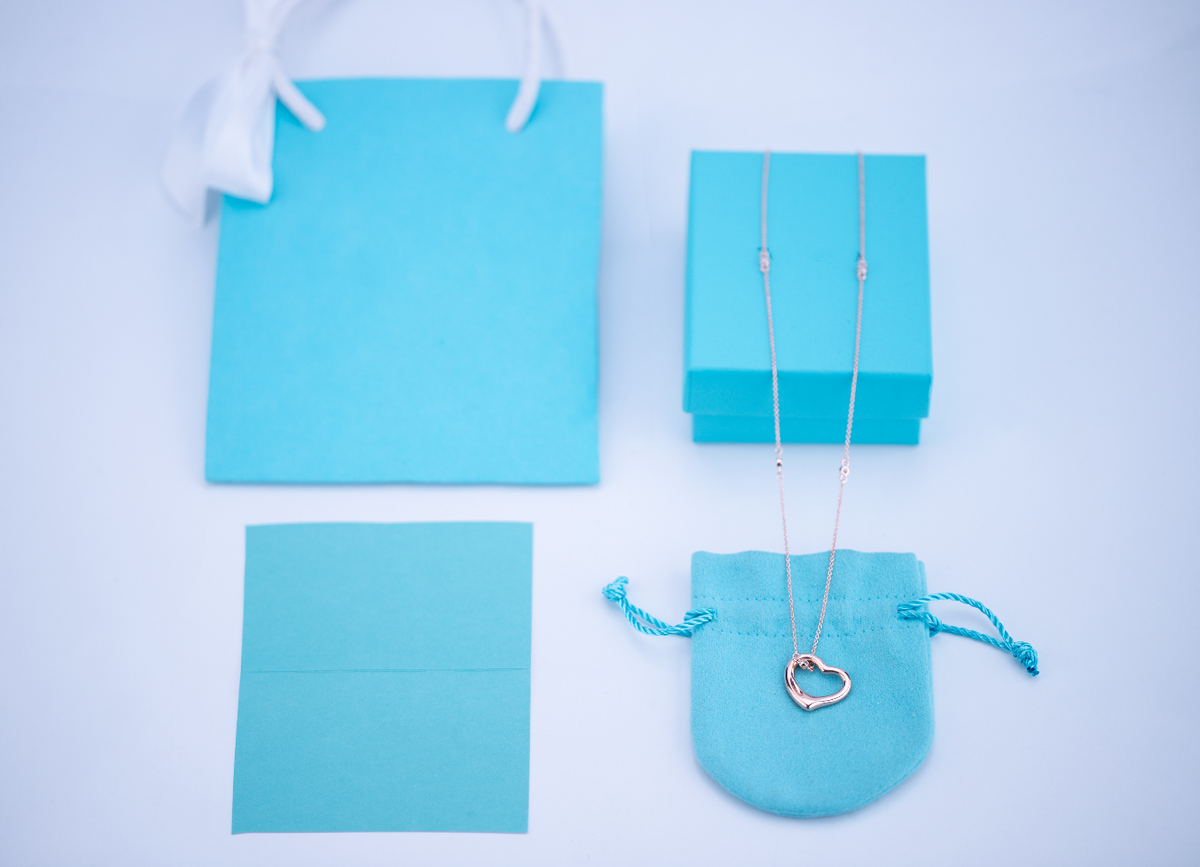 [Glow Muse ]OPEN HEART PEDANT PINK GOLD NECKLACE