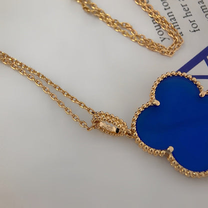 [Glow Muse]CLOVER 25MM NECKLACE TURQUOISE ROSE GOLD