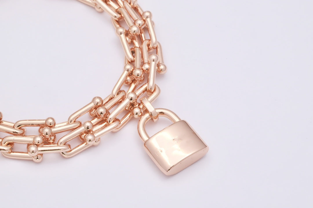 [Glow Muse ]HARDWEAR WRAP PINK GOLD BRACELET