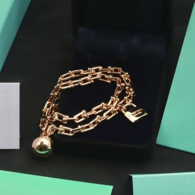 [Glow Muse ]HARDWEAR WRAP PINK GOLD BRACELET