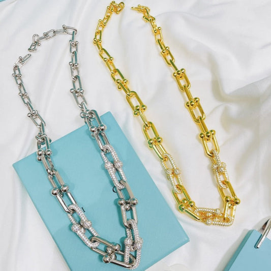 [Glow Muse ]HARDWEAR NECKLACE DIAMOND PAVED