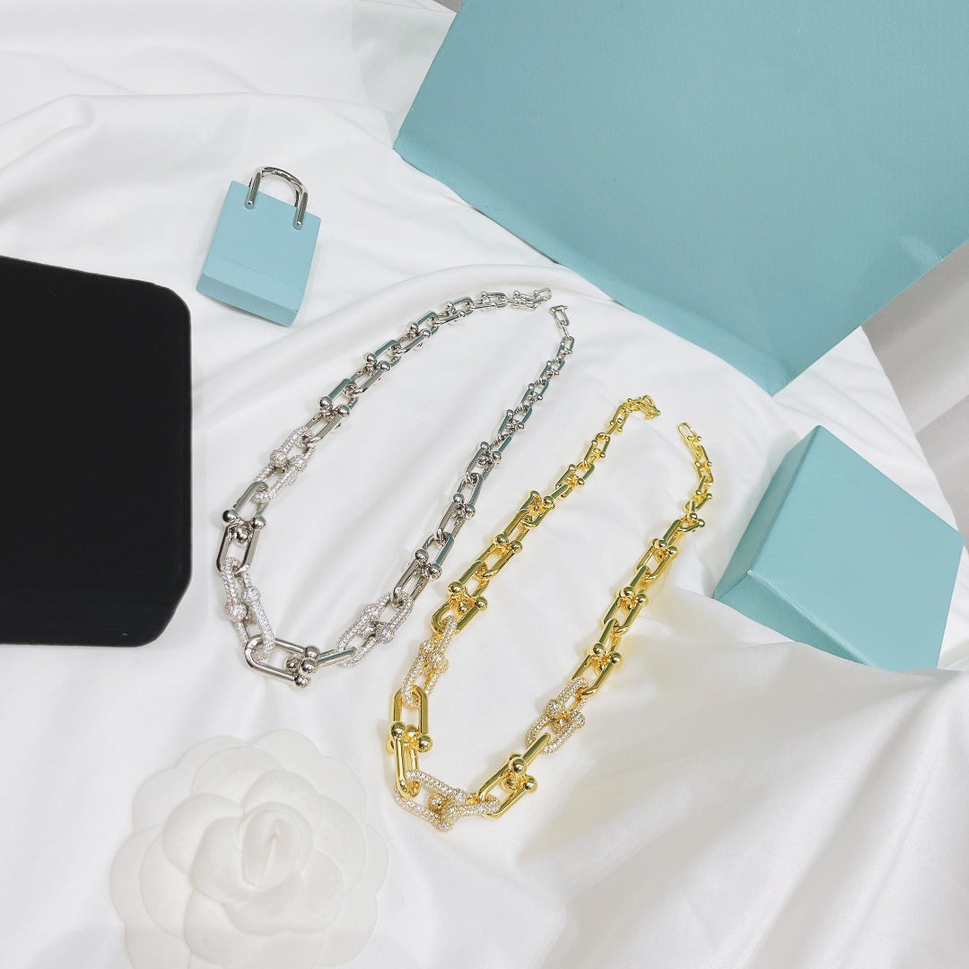 [Glow Muse ]HARDWEAR NECKLACE DIAMOND PAVED