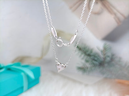 [Glow Muse ]HEART 3 DIAMONDS PEDANT NECKLACE