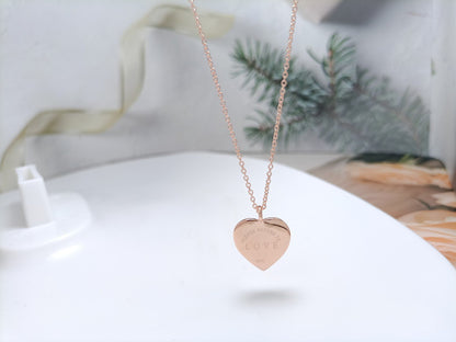 [Glow Muse ]HEART DIAMONDS PEDANT NECKLACE