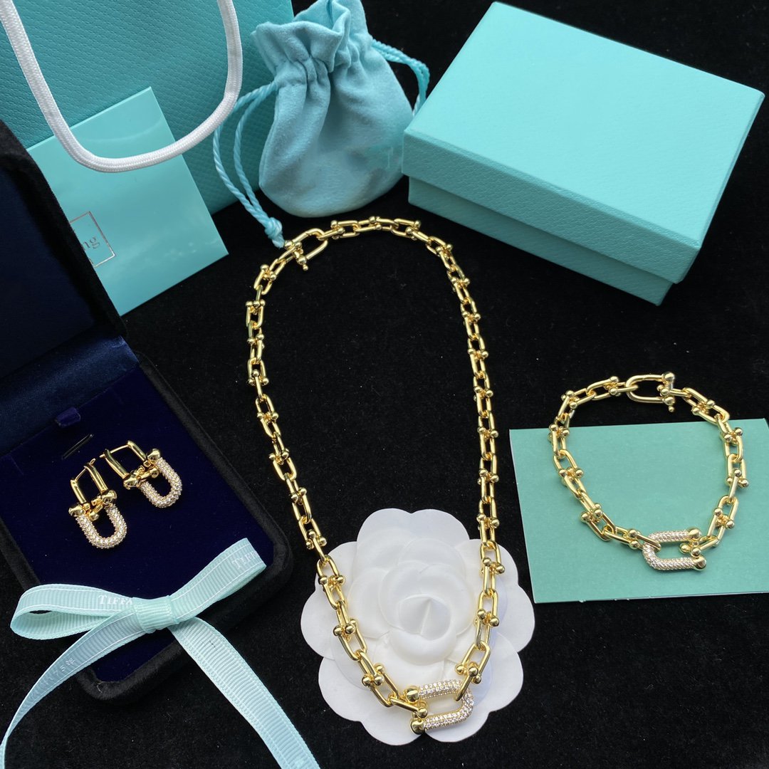 [Glow Muse ]HARDWEAR LINK DIAMOND GOLD EARRINGS