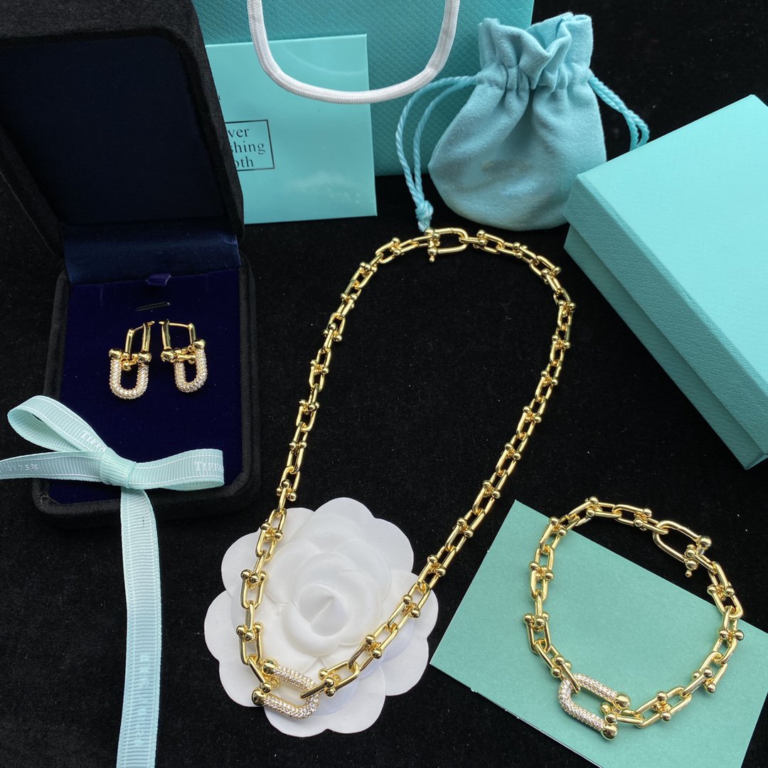 [Glow Muse ]HARDWEAR LINK DIAMOND GOLD EARRINGS