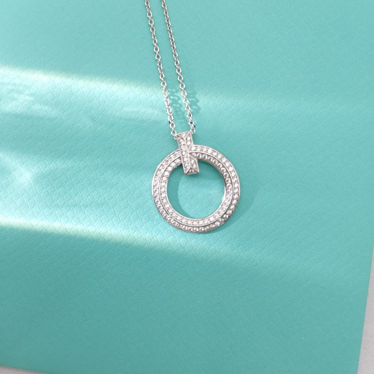 [Glow Muse ]T WIRE PEDANT DIAMOND NECKLACE