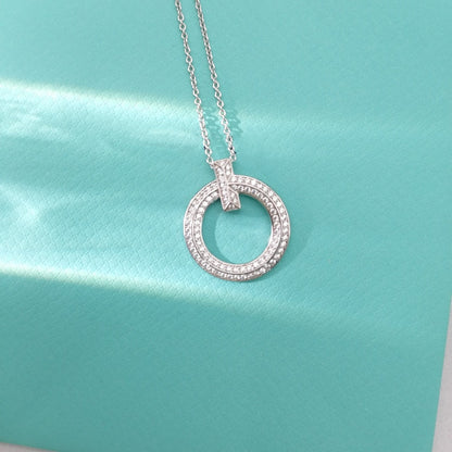 [Glow Muse ]T WIRE PEDANT DIAMOND NECKLACE