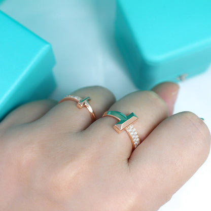 [Glow Muse ]T1 NARROW DIAMOND PINK GOLD RING