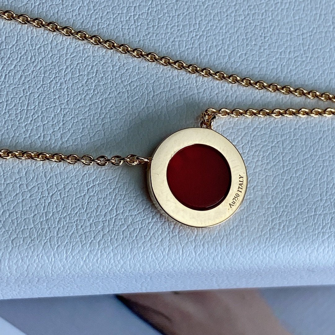 [Glow Muse ]T DIAMOND CIRCLE PEDANT NECKLACE